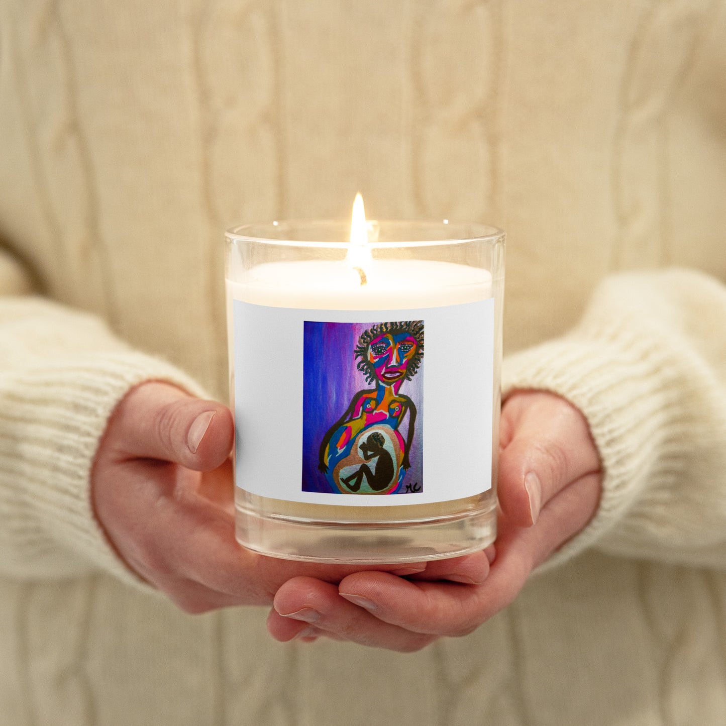 ABSTRACT MOTHER Glass jar soy wax candle
