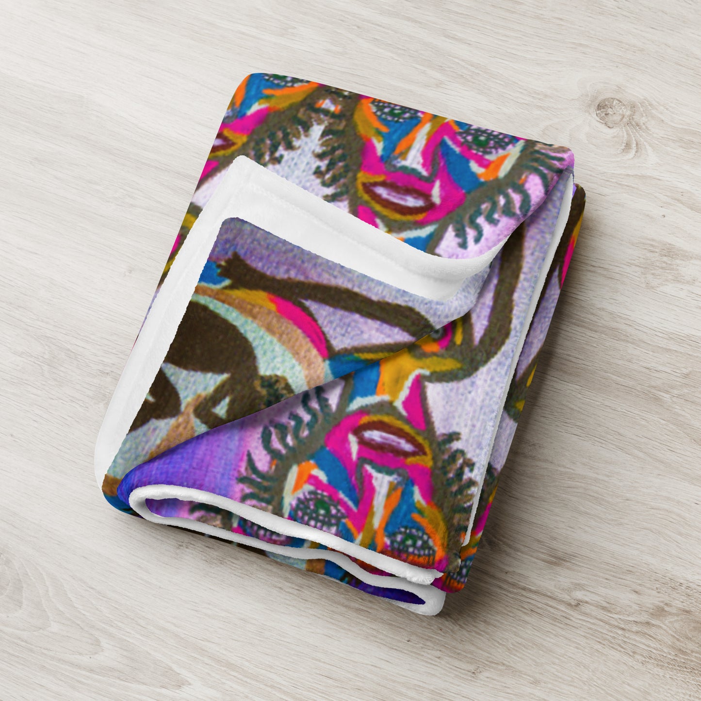Abstract Mother Throw Blanket
