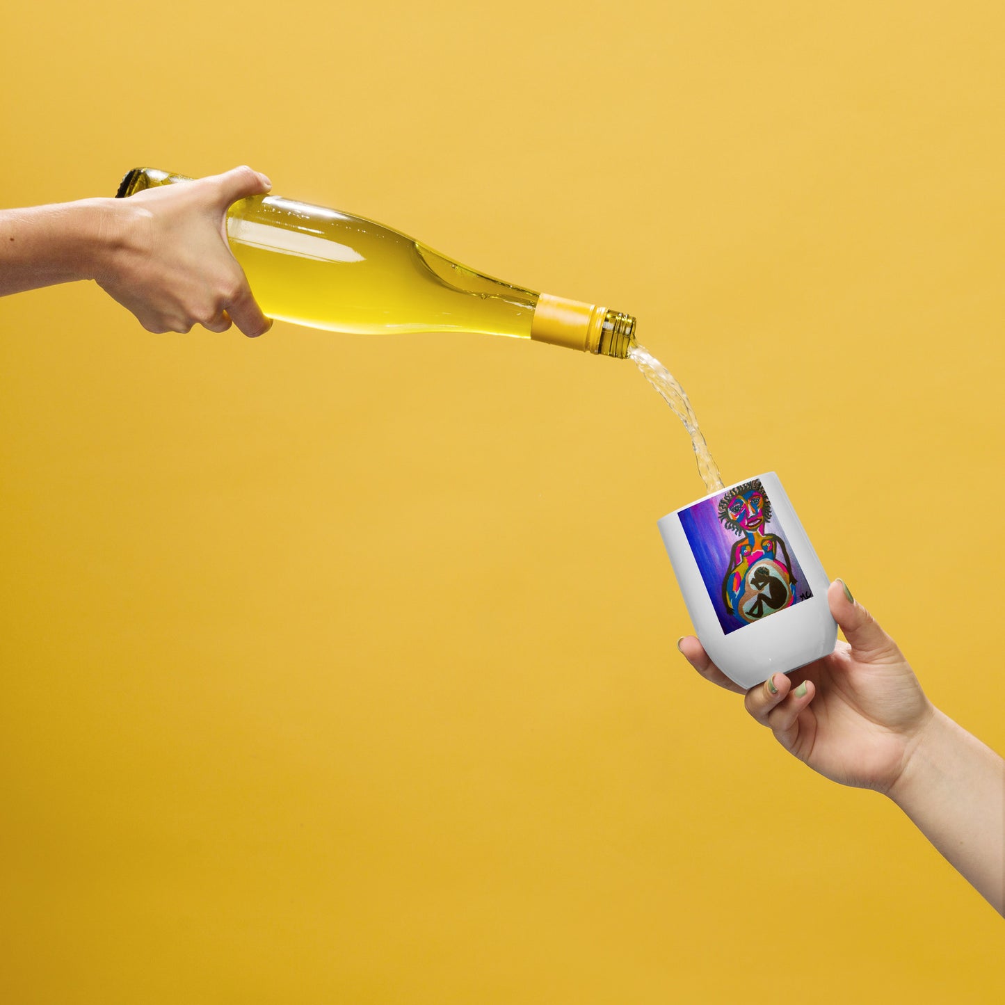 Abstract Mother Wine tumbler