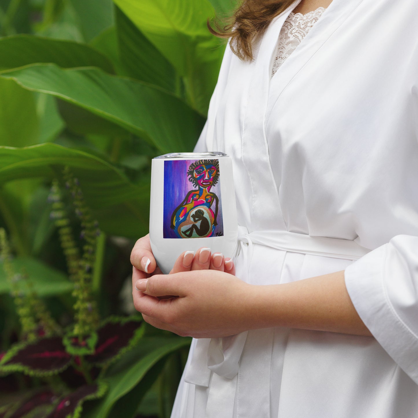 Abstract Mother Wine tumbler