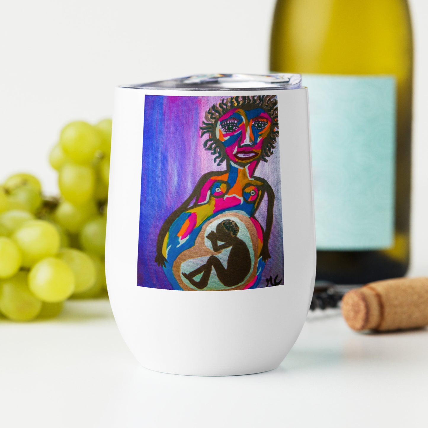 Abstract Mother Wine tumbler